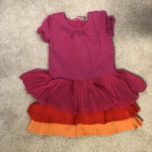 Hanna Andersson Size 100 4 Ruffle Bottom Dress